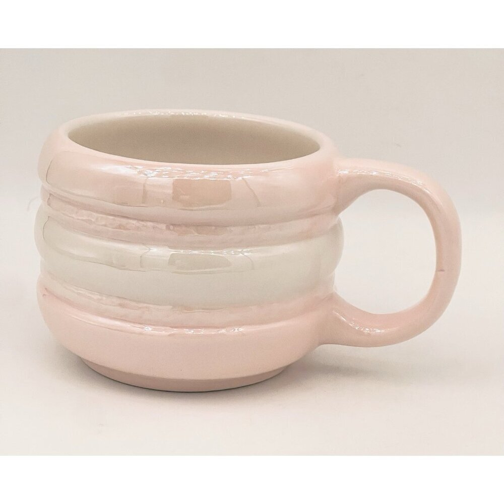 Pink Macaroon Cookie Mug Ceramic Sheffield Home Sweet Treats Pearl Iridescent